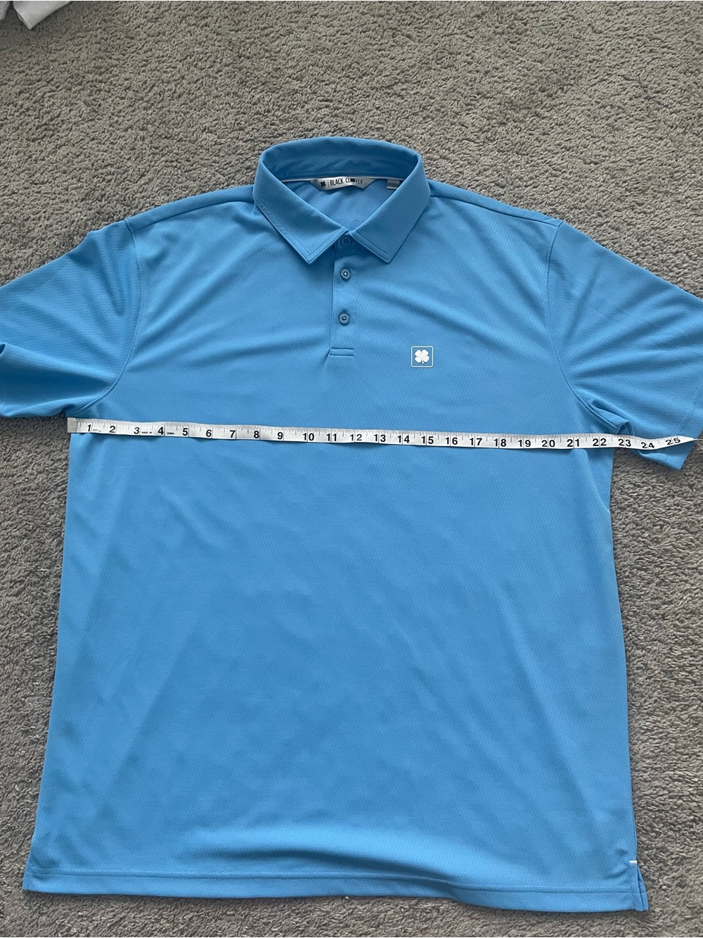 Black Clover Live Lucky Light Blue Golf Polo Shirt Large - Picture 9 of 9